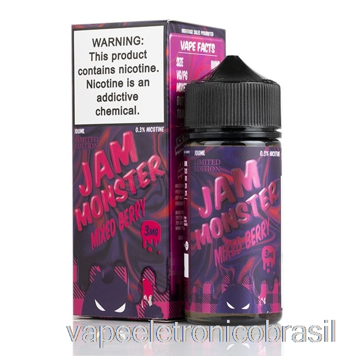 Vape Eletrônico Mix Berry - Jam Monster - 100ml 0mg